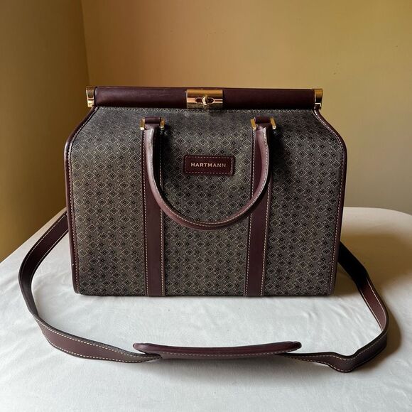 Hartmann Wings Collection Cosmetic Case Luggage Carry On Travel Bag Brown